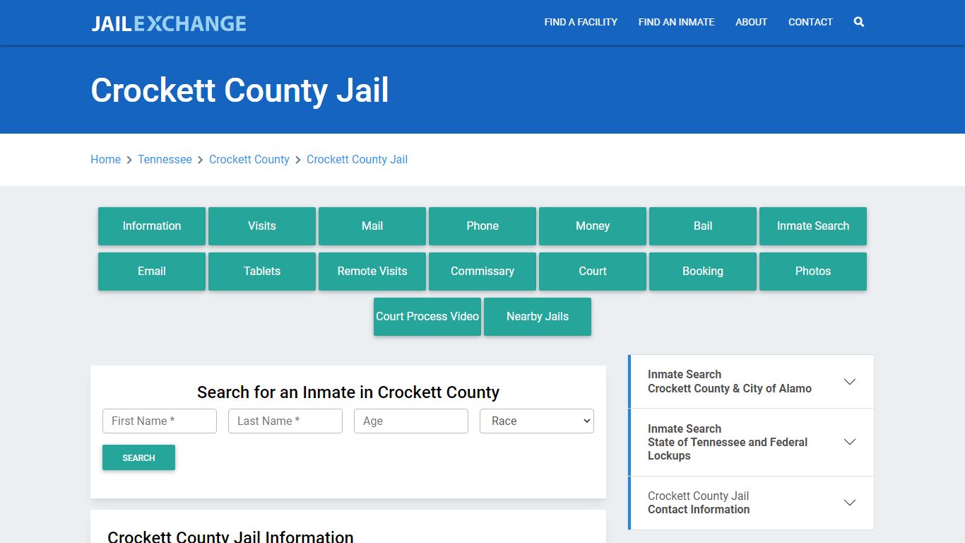 Crockett County Jail Roster Lookup, TN, Inmate Search