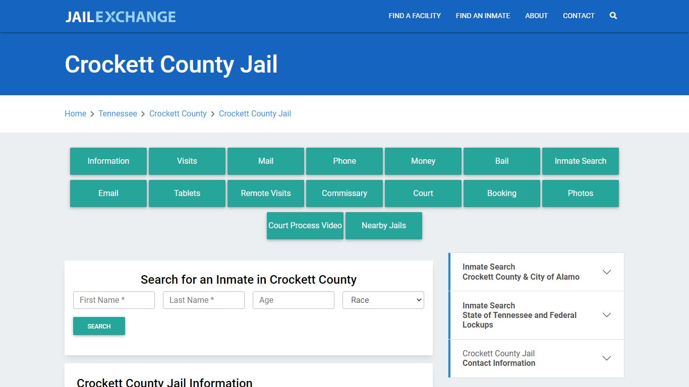 Crockett County Jail Roster Lookup, TN, Inmate Search
